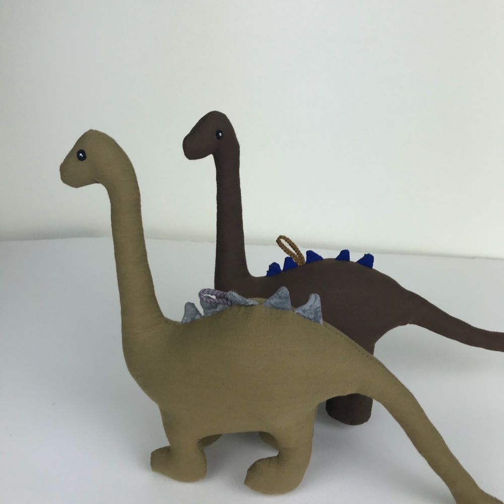Pair of handmade dinosaurs 🦕